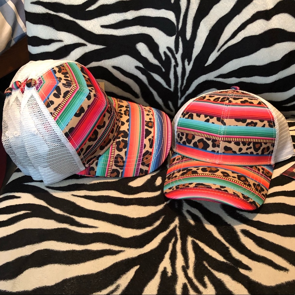 Serape & Leopard Snap Back Trucker Caps